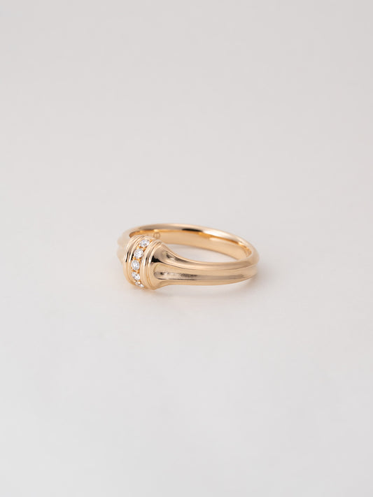 Column Diamond Ring