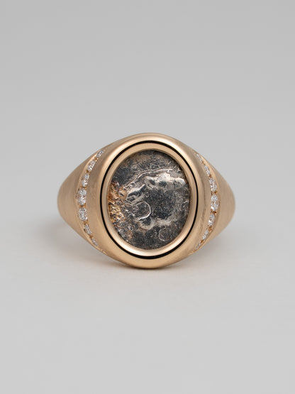 Coin Signet Ring -Lion