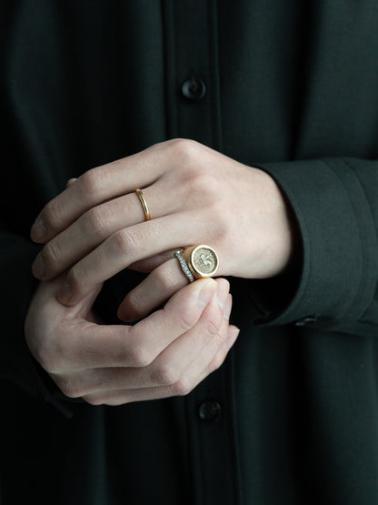 MONOLITH Coin Signet Ring -Azes