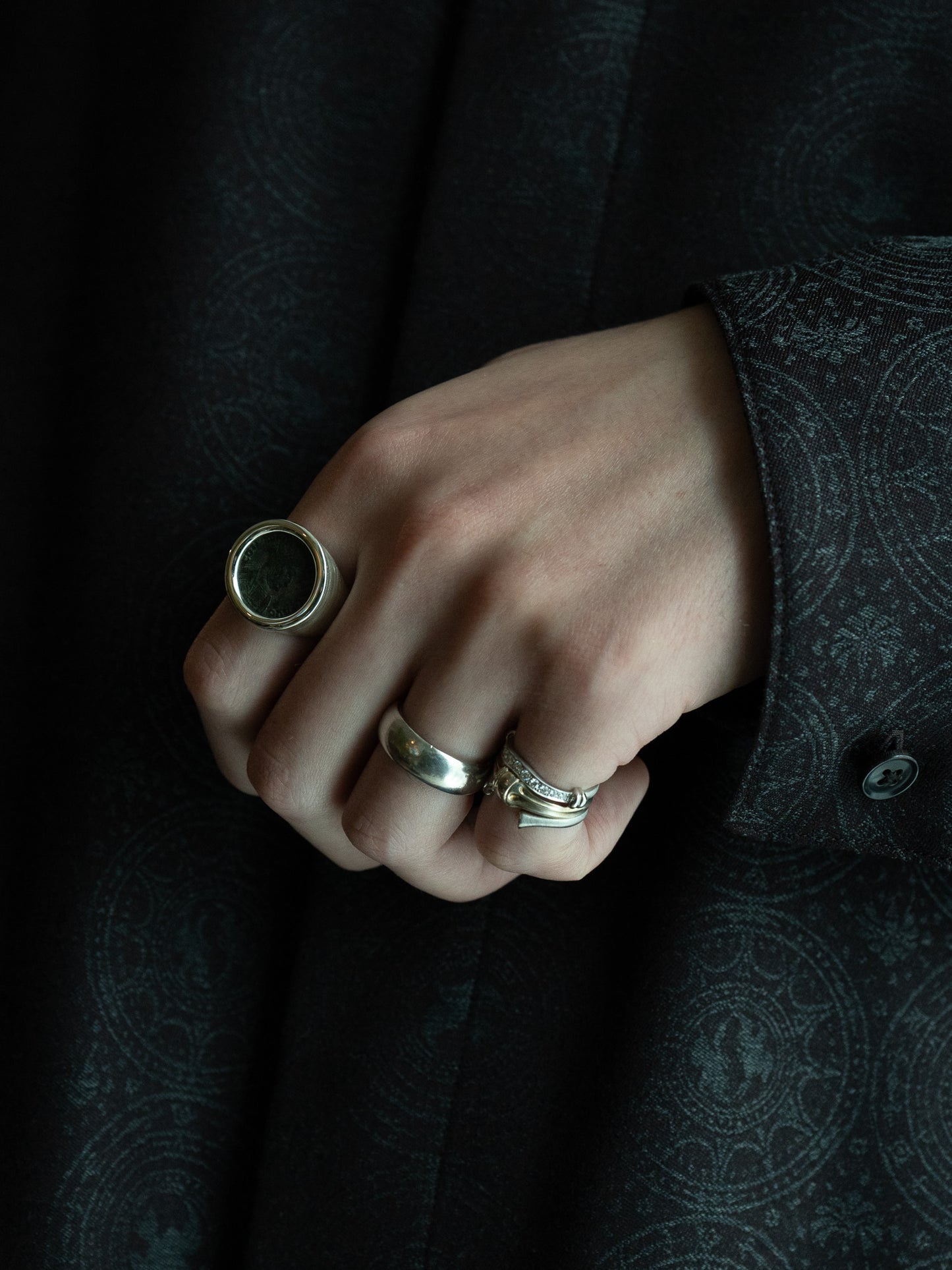 Column Diamond Ring