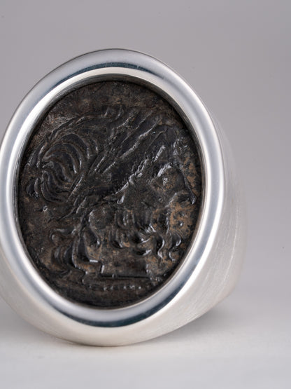 MONOLITH Coin Signet Ring -Zeus