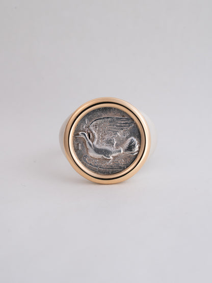 MONOLITH Coin Signet Ring -Dove / Chimaera