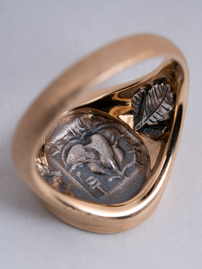 MONOLITH Coin Signet Ring -Helios