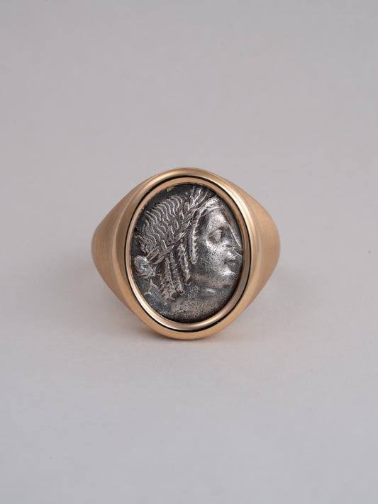 MOMONOLITH Coin Signet Ring -Apollo