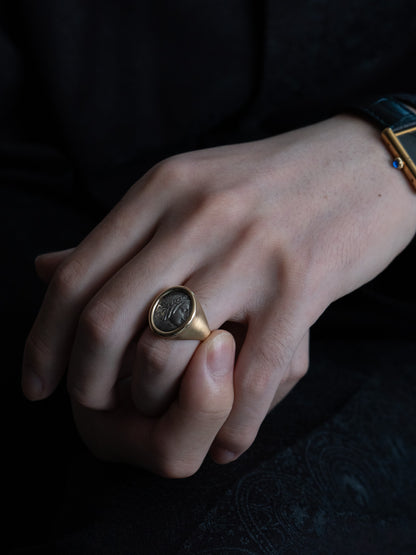 MOMONOLITH Coin Signet Ring -Apollo