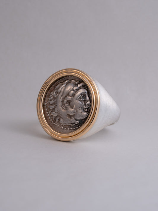 MONOLITH Coin Signet Ring -Alexander III